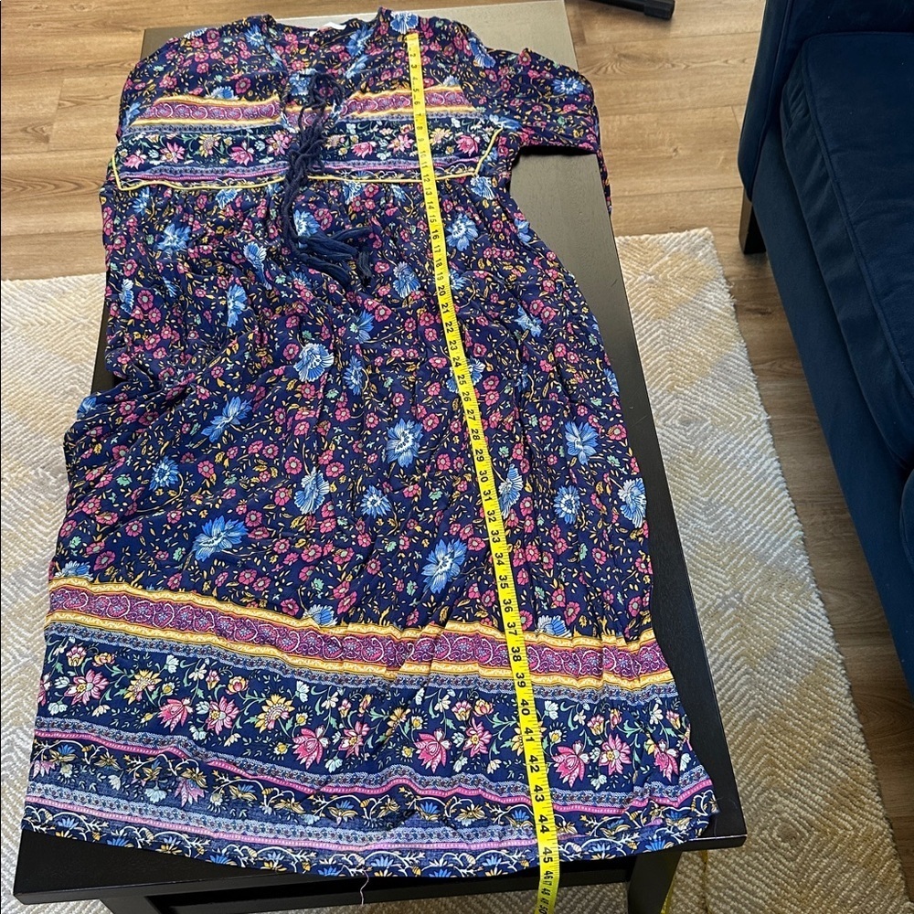 R. Vivimos Boho Cottagecore Peasant Long Sleeve Midi Dress - Picture 8 of 10